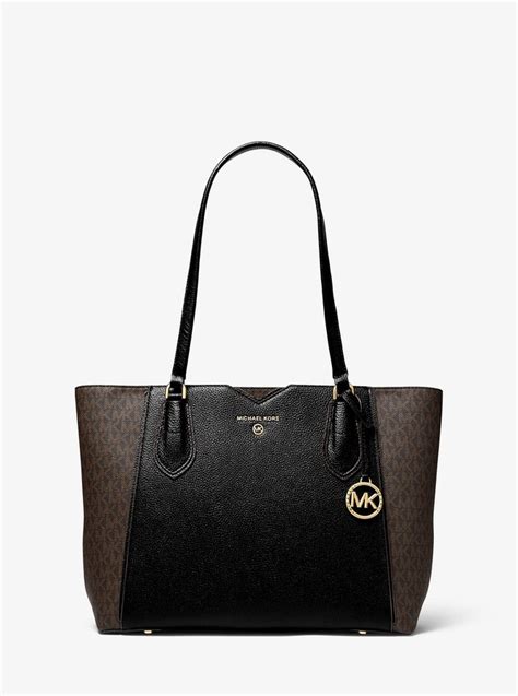 michael michael kors mae medium pebbled leather tote bag|michael kors neverfull tote.